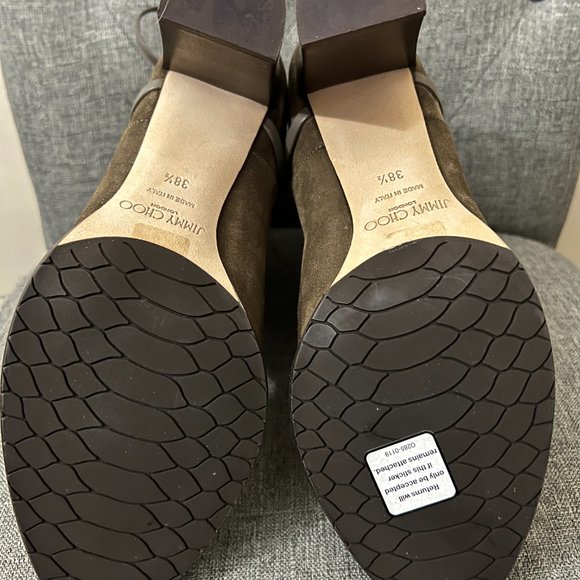 Jimmy Choo "Hampton" olive suede boots - Picture 7 of 12